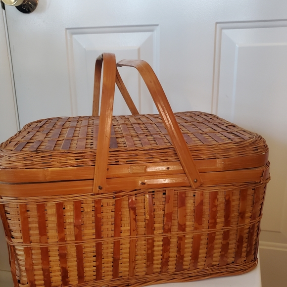Accents Vintage Bamboo Picnic Basket Poshmark
